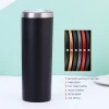20oz 304 Stainless Steel Double Walled Vacuum StraightTea Tumbler  Cups Metal Wine Tumbler Cups With Lids and Straws