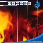 25mm fireproof glass/ heat insulating fire resistant glass for fireplace