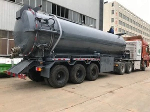 28 CBM sewer tanker trailer 3-Axles Vacuum Sewage Suction Trailer