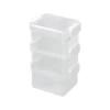 3-set Transparent 64g Mini PP Plastic Storage Box with 1 LId