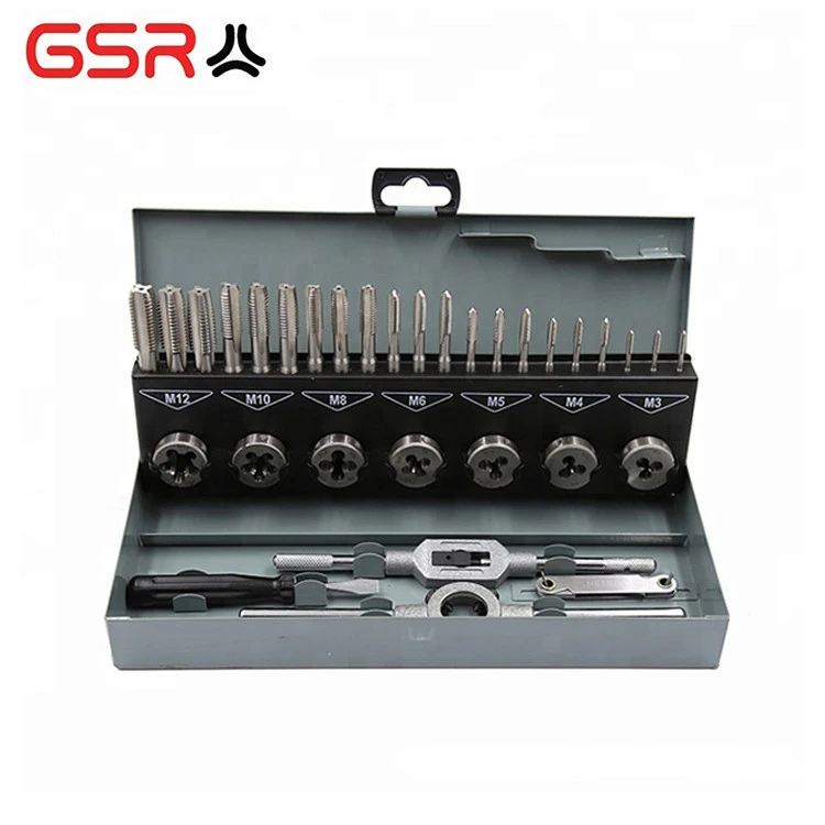 32PCS Tap and Die Set Hand Tap and Round Die From Tapping Tools Set Professional