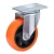 Import 3/4/5 inch Top plate furniture caster wheel Orange PVC Medium Duty Caster from China