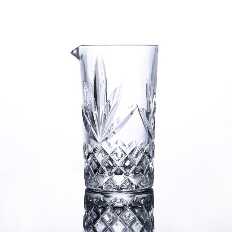350ml High Quality Machine Made Engraved Cocktail Mixing Glass