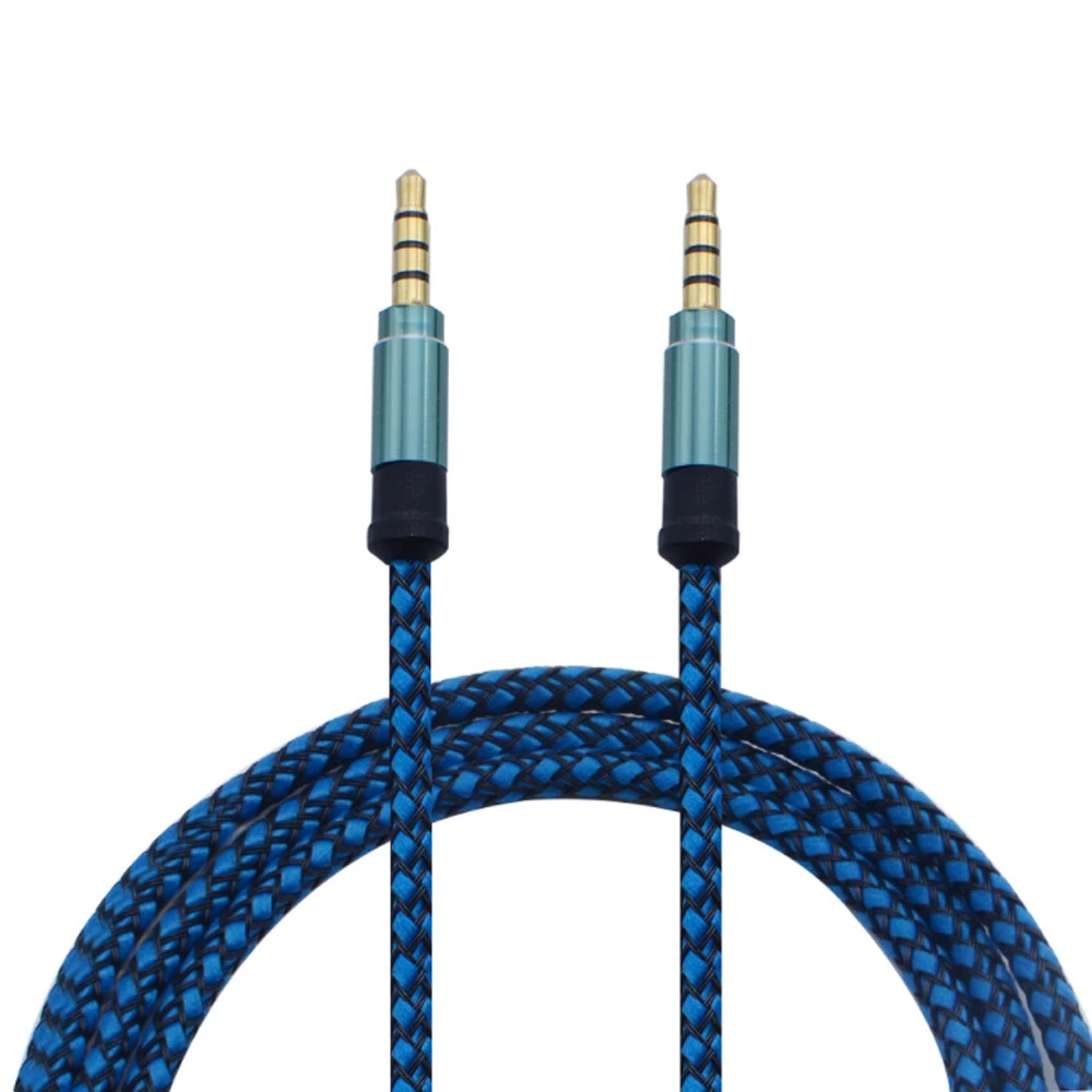 3.5mm Jacket Nylon Braided Auxiliary Audio AUX Cable for mobilephone