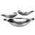 Import 36cm - 46cm Stainless Steel Shallow Wok Frying Pan With Two Handles from China