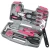 Import 39 Piece General Repair Hand Tool Set with Tool Box Storage Case Pink Ribbon,outdoor emergency roadside car repair tool kit from China