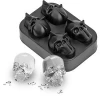 3D Silicone Ice Cube Tray Maker Skull Shape Chocolate Mould Tray Ice Cream Diy Tool Whiskey Wine Cocktail Ice Cube Mold