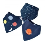3pcs Triangle Double 100% Cotton pack Absorbent Feeding Apron dental Bibs bpa free bandana cotton Baby Bibs