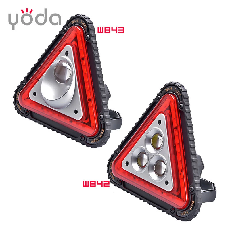 4 AA dry battery 18650 rechargeable 30W 50W car trunk red warning cob handheld portable led work light