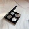 4 colors empty square eyeshadow palette with clear lid plastic compact powder case