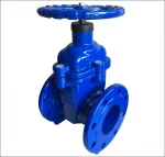 4 inch DN100 rubber soft seal non - rising stem ductile iron body sluice gate valve