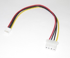 4-Pin Molex to Floppy Drive 4-Pin Female Power 8 inch Cable