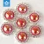 Import 40 Colors Pink AB 15mm ABS half Round Pearl Rhinestone Buttons for DIY from China