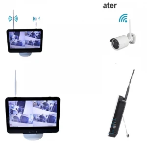 4CH WIFI NVR Kit Wireless CCTV Security Camera System 12.5" Monitor 1080P 960P Outdoor IP Camera P2P Video Surveillance Kits
