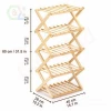 5 Tiers Shoe Rack for Closet Living Room Home, Wooden, Foldable