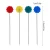Import 52mm 50PCS RTS  High Quality sewing decoration lovely straight safety Plastic Dark flower shape Head Pin from China