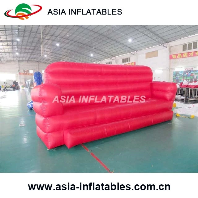 5m Long Inflatable Red Sofa For Furniture, Inflatable Long Chair For Promotion