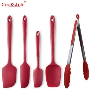 600F Heat Resistant Non-Stick Silicone Spatula Set W/ Stainless Steel Core,Reusable For Cooking, Baking and Mixing