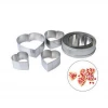 6pcs Heart Shape Bakeware Cookie Stainless Steel Biscuit Tools Cookie Cutter Mould Set