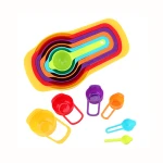 6pcs Measuring Spoons Kitchen Measuring Cup Rainbow Color Stackable Combination Baking Spoon Kitchen Baking Measuring Tools