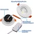 Import 7W 10W 15W 30W Glass Aluminium Round Natural White Down Light COB Led Ceiling Panel Light Downlights from China
