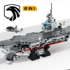 8 in 1 legoinglys city aircraft carrier series black 836pcs Building Block Set with legoing