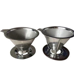 83 mm high stainless steel coffee dripper without using filter paper