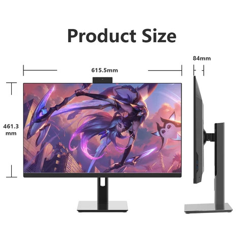 Buy Adjustable Base 27 Inch 1920*1080 Pixels Screen Black White Color ...
