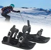 Adjustable Short Mini Skis Skates Snowshoes, Winter Outdoor Durable Snowboard Sleigh Sled Snow Ski Shoes for Men &amp; Women