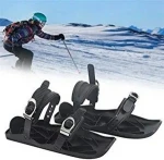 Adjustable Short Mini Skis Skates Snowshoes, Winter Outdoor Durable Snowboard Sleigh Sled Snow Ski Shoes for Men & Women