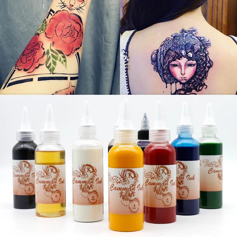 Airbrush Temporary Cosmetic Pigments Tattoo Ink Common Black For Body Art Painting Beauty Supplies 100ml/bottle Wholesale Price