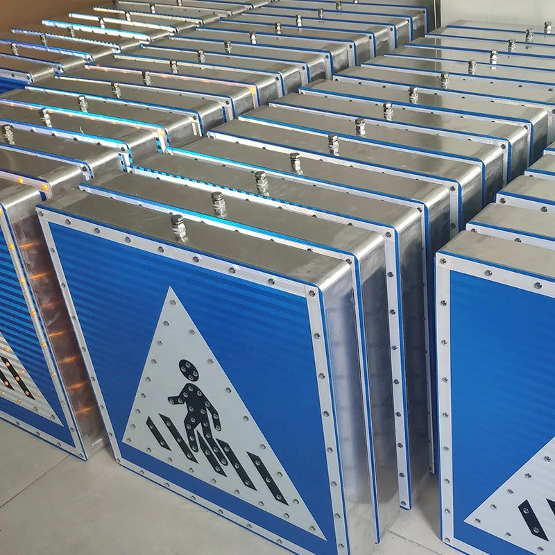 Airports wholesale pricing super bright flashing pedestrian crossing signs yellow traffic signs