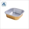 ALCHN 125ML Quadrate Coated China Supplier Disposable Aluminum Foil Container YF090-Black Pan For Ice-cream