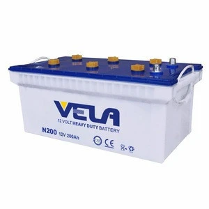  export truck battery N200 dry charged lead acid battery 12v 200ah