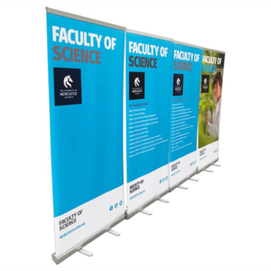 Aluminium Flex Poster Backdrop Roll Up Retractable Banner Display Stands