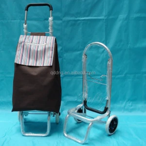 Aluminium foldable luggage trolley Folding shopping trolley Luggage cart barrow with foldable aluminium handle