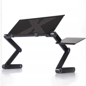 Aluminum Alloy 360 portable foldable laptop stand with Mouse Pad