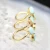 Import AM-YGH275 Wholesale 2 Stones Blue Turquoise Ring,Gold Plated Adjustable 2 Row Rings Jewelry from China