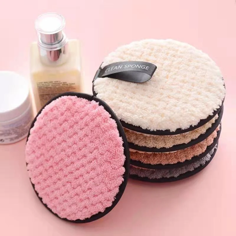 Amazon Best Sell Chinese Manufacturer Microfiber Makeup Remover Reusable Puff Washable Cotton Pads Face Cleansing Towel