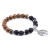 Import Amazon Hot Sales 8mm Millettia Laurentii Wood Beads Lava Stone Elastic Essential Oil Stretch Diffuser Bracelet from China