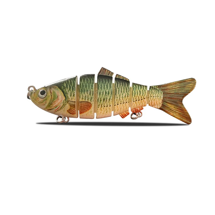 Amazon Hot Selling 3 Pack of 10cm  Realistic  6 Segment Fishing Lure Set Pike Musky Walleye Trout Fishing Lure Kit