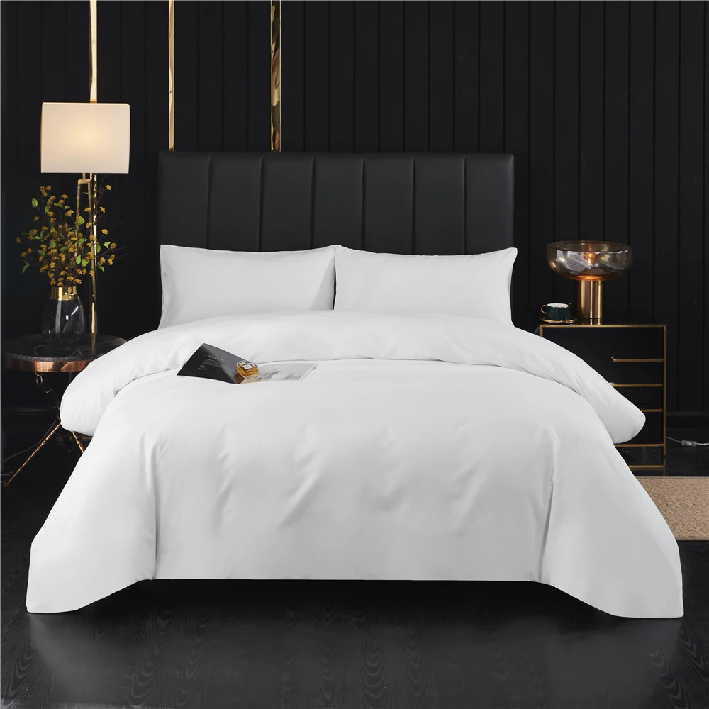 amazon hotel bed linen white 4pcs bedding set bed sheet 100% cotton bed linen