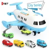 Amazon sells city series of popular airplane storage toys  alloy cars  music  lights  educational toys  children&#39;s toys Blue Box