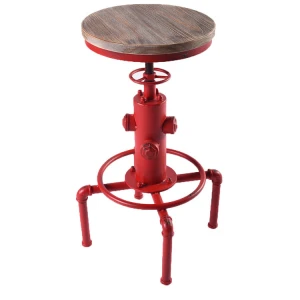 American style fire hydrant elegant design adjustable industrial solid wood bar chair stools outside