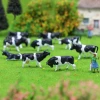 AN8704 Model Train Railway HO Scale NEW Scenery Landscape Layout 1:87 Well Painted Farm Animals Cows
