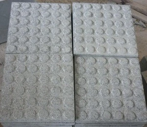 Anti-slip Rubber Outdoor Pavings StoneTile G654 Sesame Grey Granite Tactile Paving Stone for Pavement or Public Street Project