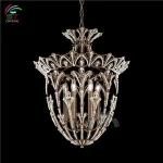Antique Brass 6 Light Rivendell Chandelier crystal lighting