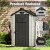 Import Aoxun Durable 3.8 x 4.0 FT Resin Outdoor Storage Shed Grey Utility Tool Shed with Metal & Wood Frame Easily Assembled Garden Use from China