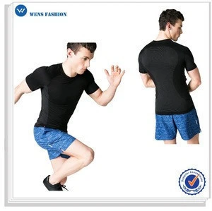 Apparel Factory Clothes With Wholesale Price Mens Running Sport Wear Blank Tight Mens T-Shirts