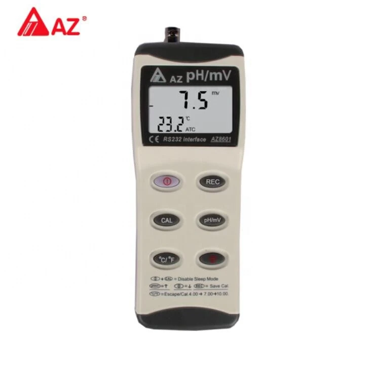 AZ High Precision PH Meter Tester Range 0.00~14.00 Portable Water Quality Meter With Temperature Tester AZ8601